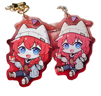 Lot de porte-clés en acrylique Bleu Archive Natsu avec fermoirs dorés, articles d'anime tendance pour les boutiques et les conventions
