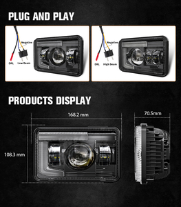 4 Fari LED DOT 4x6 Pollici per <span class=keywords><strong>Cadillac</strong></span> Eldorado <span class=keywords><strong>Seville</strong></span> Buick Riviera Electra Regal 1975-1985, Luci di Posizione Abbaglianti/Anabbaglianti - Product Image 5