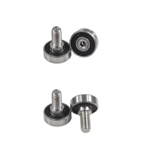 JS60822-7C4L15M8 608-2RS 8x22x7mm Milling Machine Automatic M8 screw Sealed Ball Bearings Hex Socket Cam Follower Stud Bearing