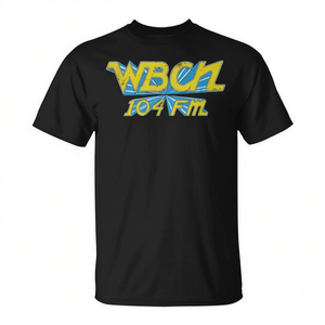 Camiseta Wbcn 104 Fm con diseño de logotipo, camisa promocional negra para hombre - Product Image 2