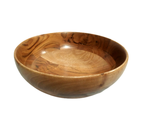 Bol rond en bois d'acacia de grande taille de haute qualité, vintage, écologique, sculpté, pour les fêtes, la cuisine, la table à manger, vente en gros - Product Image 3