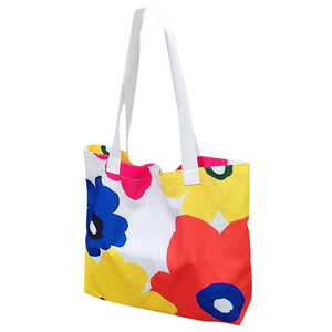 Alla rinfusa simpatica stampa a fiori di cotone con <span class=keywords><strong>vernice</strong></span> da viaggio borsa <span class=keywords><strong>In</strong></span> tela Tote <span class=keywords><strong>borse</strong></span> della spesa - Product Image 5