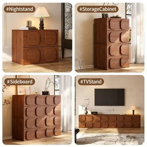 Commode en bois antique multifonctionnelle <span class=keywords><strong>avec</strong></span> tiroirs, table <span class=keywords><strong>de</strong></span> chevet pour salon, côté <span class=keywords><strong>canapé</strong></span> et organisation <span class=keywords><strong>de</strong></span> chambre à coucher - Product Image 6