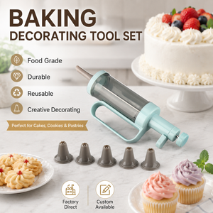 <span class=keywords><strong>Mision</strong></span> - Juego de Herramientas para Decorar Pasteles de Plástico Ecológicas Multifuncionales, 6 Boquillas, Pistola para Galletas, Logotipo Personalizado OEM/ODM - Product Image 2