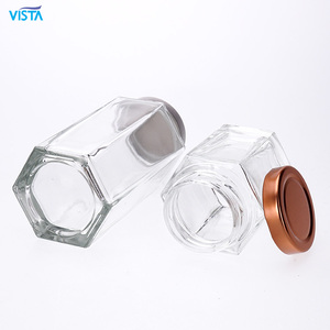 Vista Tùy Chỉnh Cấp Thực Phẩm Lưu Trữ Kẹo Cao Đá Lửa Vuông Thực Phẩm Lưu Trữ Lọ Thủy Tinh Với Kim Loại Có Nắp Đậy <span class=keywords><strong>Jar</strong></span> Cho Trang Trí Nội Thất - Product Image 6