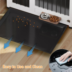 Blanc Rectangle Bois Plateau En Plastique Chien Chenil Caisse Meubles Cage avec Table Intérieur - Product Image 4