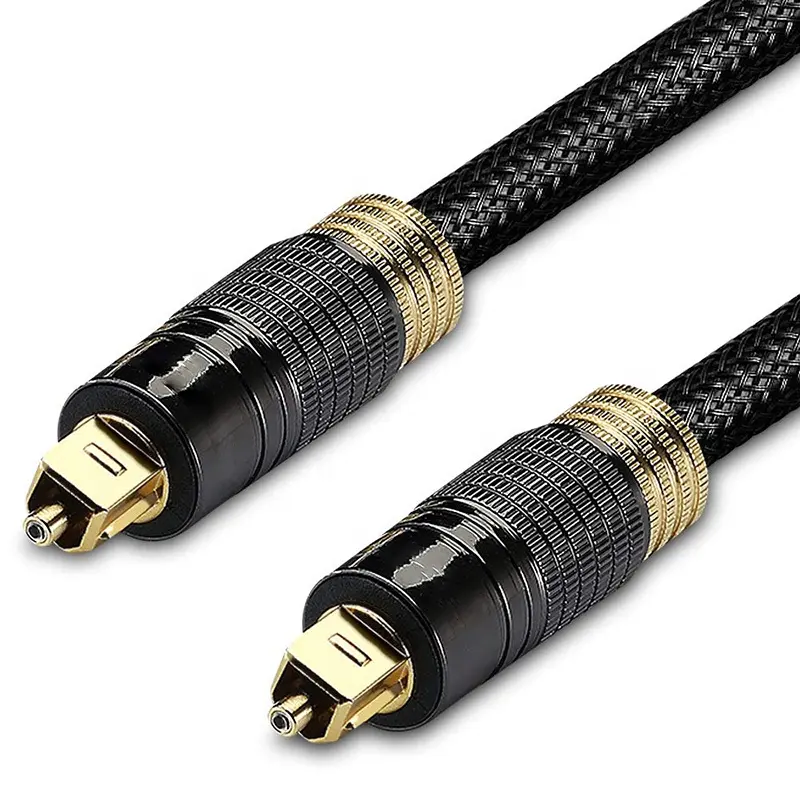 Hochwertiges schwarz geflochtenes optisches Toslink-Kabel Stecker zu Stecker Digitales Audio Optisches Kabel für Lautsprecher verstärker TV DVD PS4 Xbox