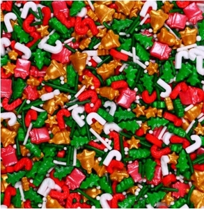 Décorations pour cupcakes de Noël Perles de sucre comestibles pour la cuisson Fournitures de boulangerie - Product Image 2