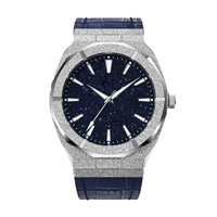 Montre-bracelet mécanique de luxe avec logo personnalisé, boîtier en acier inoxydable 316L, résistance à l'eau 5 BAR, mouvement automatique, bracelet en cuir