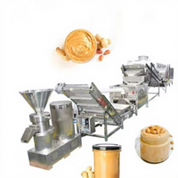 Grande Machine de Fabrication de Beurre de Cacahuète et Conditionnement à Pression d'Air avec Torréfacteur, Broyeur Colloïdal et Capsules