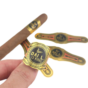 Cigar Bands Label Waterproof Customized <b>Logo</b> Cigar Packaging Adhesive <b>Sticker</b> Customizable - Product Image 3