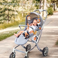 Tumama enfants enfants jouets éducatifs précoces poussettes suspendus noir et blanc doux tissu livres hochet ensembles pour bébé berceau Mobile