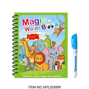 Libro para colorear con agua mágica de animales al por mayor con bolígrafo libro de pintura con agua reutilizable juguetes de dibujo para niños - Product Image 3