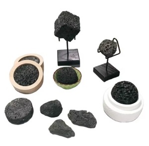 Diffuseur de pierre aromatique à trous multiples Pierre volcanique basalte noire Pierre de lave améliorant la qualité de l'air intérieur Cadeau Fête des mères Noël - Product Image 6