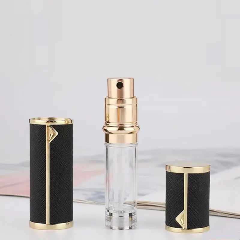 Usine Pas Cher Nouvelle Arrivée Mini Voyage En Cuir Coloré Parfum Pompe Vaporisateur Bouteille Avec Atomiseur Testeur Échantillon 5 10 15 Ml Flacon