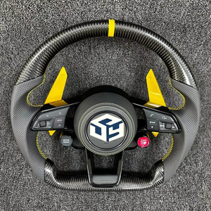 Volant de voiture en fibre de carbone Alcantara noir, durable et élégant, pour <span class=keywords><strong>Audi</strong></span> <span class=keywords><strong>Q</strong></span> C8 A1 A3 A4 A5 A6 A7 A8 B6 B7 B8 B9 C6 C7 TT R8 - Product Image 1