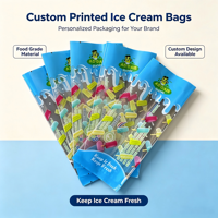 Emballage personnalisé pour glaces et sucettes glacées avec logo OEM imprimé, pochette d'emballage pour glaces