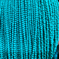 Perles rondes en turquoise JADEAR, 3 mm, pierre bleue naturelle, modèle 250219, pour la fabrication de bijoux et le bricolage