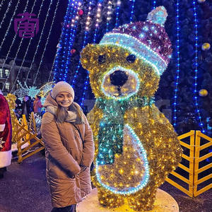 Lampe décorative en forme d'ours LED pour intérieur/extérieur, étanche IP65, couleur personnalisée, certifiée CE, spectacle lumineux pour les fêtes - Product Image 5