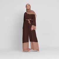 Jupe Musulmane Robe Kaftan Vêtement Islamique Robes Musulmanes Abaya Simple Boubou Africain Grande Taille Couleur Unie Femme Polyester