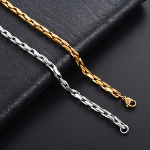 Bracelets de couple classiques en acier inoxydable 4,2 mm, maillons faits à la main, style punk, bracelet lourd, ne se décolore pas, bijoux hip-hop pour hommes et femmes - Product Image 4