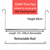 Séchoir à linge télescopique rotatif simple en acier inoxydable, design détachable, pour balcon et armoire, séchage moderne des pantalons
