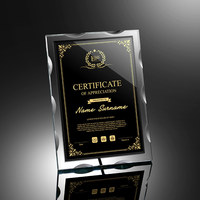 Plaque de présentation en cristal écologique en gros - Plaque d'honneur minimaliste personnalisée pour récompenses pour travaux d'excellence