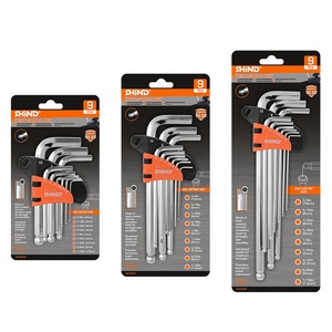Jeu de clés Allen Torx, clé à bout de boule de longueur courte, clé hexagonale, vente en gros, 9 pièces, offre spéciale, 94334 - Product Image 1