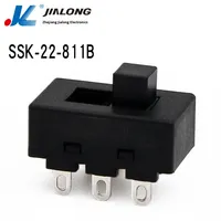 Interrupteur à bascule coulissant Jialong haute intensité 16A 250V en plastique PA66 IP50, borne de soudage, 20 000 cycles, série SS pour sèche-cheveux
