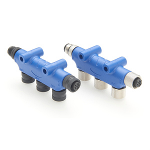 Konektor T <span class=keywords><strong>3</strong></span>-Port M12 Micro-C untuk Jaringan CAN Bus, CANopen, DeviceNet, NMEA2000 dan Blok Sambungan Sensor - Product Image 3