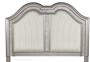 Elegant Modern Adjustable Full <b>Size</b> Soft <b>Bed</b> Built-in Footboard Bench Upholstered USB 1pc <b>Bed</b> Silver Finish Eco-friendly 5-Year - Product Image 4