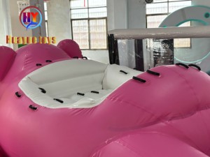 Jouets aquatiques amusants Disco <span class=keywords><strong>gonflable</strong></span> à gros nez <span class=keywords><strong>rose</strong></span>, <span class=keywords><strong>bateau</strong></span> d'ours mignon, tube remorquable, <span class=keywords><strong>bateau</strong></span> <span class=keywords><strong>gonflable</strong></span> pour le plaisir de l'eau - Product Image 3