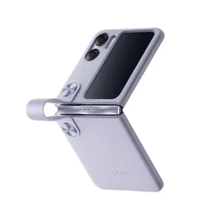 Étui pour téléphone <span class=keywords><strong>Oppo</strong></span> Find N2 Flip, vente chaude, design double <span class=keywords><strong>coque</strong></span>, original <span class=keywords><strong>Oppo</strong></span>, type sangle de main, cuir végétalien - Product Image 1