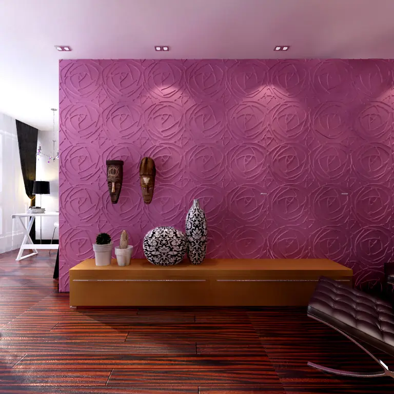 Melhor escolha casa interior 3d rosa papel de parede ep