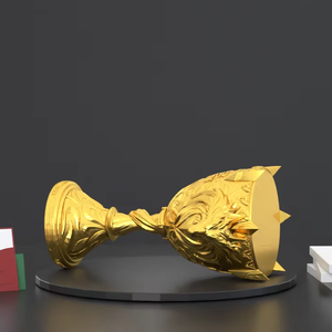 Trofeo del Vincitore delle Partite Competitive della Guild del Gioco Time Hunter, in Metallo Fuso, Placcato Oro/Argento, Design Personalizzato - Product Image 3