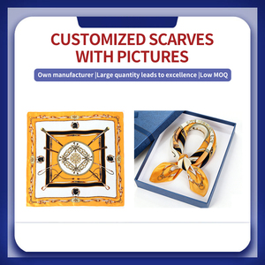 卸売高級スタイルシルクスカーフ、カスタムプリントシルクスカーフ（女性用）、カスタマイズシルクスカーフショール、最高のヘッドウェアセール - Product Image 2