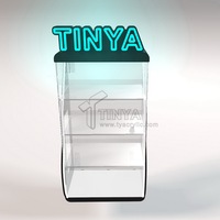 Vitrine de comptoir Tinya en acrylique LED verrouillable, personnalisable, pour cigarettes, avec éclairage RGB – Offre spéciale OEM pour magasins de tabac