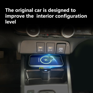 Встроенное автомобильное беспроводное зарядное устройство для Honda Fit 2020-2024 Быстрая зарядка подлокотник для смартфона <span class=keywords><strong>Bluetooth</strong></span> через прикуриватель - Product Image 3