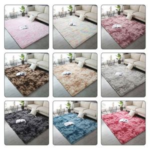 Alfombra Moderna de Peluche, Colorida, Arcoíris, Suave y Lujosa, Alfombra de Peluche con Efecto Tie Dye para Sala de Estar - Product Image 5