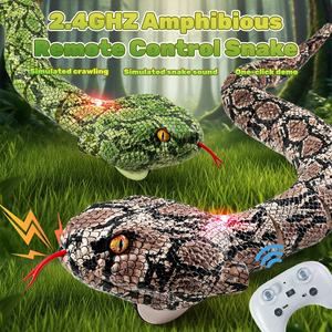 Enfants Blague En Plastique Électronique Simulé Rc Animaux Rattlesnake 2.4ghz Rechargeable Réaliste Télécommande Jouet Amphibie Serpent - Product Image 2