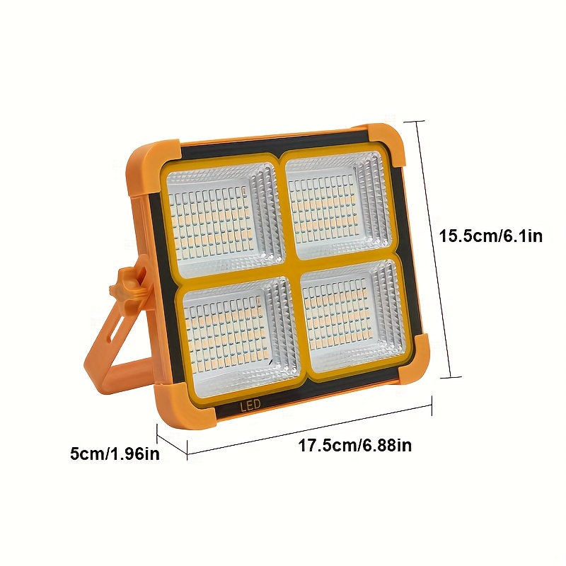 Solar-powered rechargeable work light