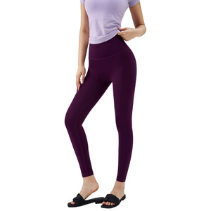 Pantalones de Yoga Morados de Quinta Generación, de Cintura Alta, Efecto Levanta Glúteos, Anti-Enrollamiento, Elásticos en Cuatro Direcciones, para Mujer - Product Image 4