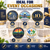 Pièce de monnaie commémorative en métal avec logo, cadeau pour anniversaire de conférence, festival, événements sportifs, pièce souvenir personnalisée pour événements