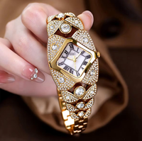 Montre pour femme élégante, étanche, montre à quartz incrustée de briques exquises, montre de luxe légère, cadeau, montres pour femme