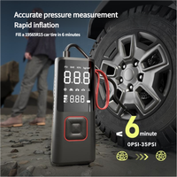 Mini 150psi pompe à air électrique 6000mah batterie gonfleur de pneu sans fil portable métal Double cylindre pneu ABS affichage numérique