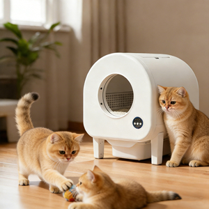 กระบะทรายแมวอัตโนมัติขนาดใหญ่ ยี่ห้อ Factory Smart Cat Litter Box Litière Automatique - Product Image 1