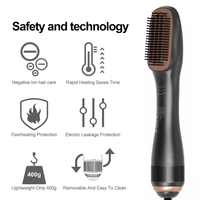 Brosse sèche-cheveux chaude, styler à air, sèche-cheveux à haute vitesse, brosse à séchage rapide, 3 réglages de chaleur pour lisser et coiffer