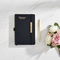 Carnet de notes promotionnel personnalisé en cuir PU avec couverture en PU, idéal pour la planification et les cadeaux promotionnels