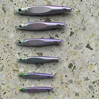Leurre de pêche jigging en métal à coulée lente, lumineux UV, longue portée, plusieurs tailles, pour la pêche en haute mer en eau salée