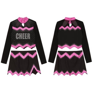 Uniforme de Animadora para Niñas de 6 a 16 Años, Conjunto de Top Corto y Falda para Práctica de Danza Moderna, Actuaciones y Competiciones de Danza - Product Image 3